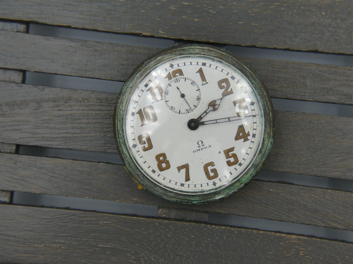 10's vintage watch Omega BIG clock cal. 18''' dashboard automobile 61cm RARE