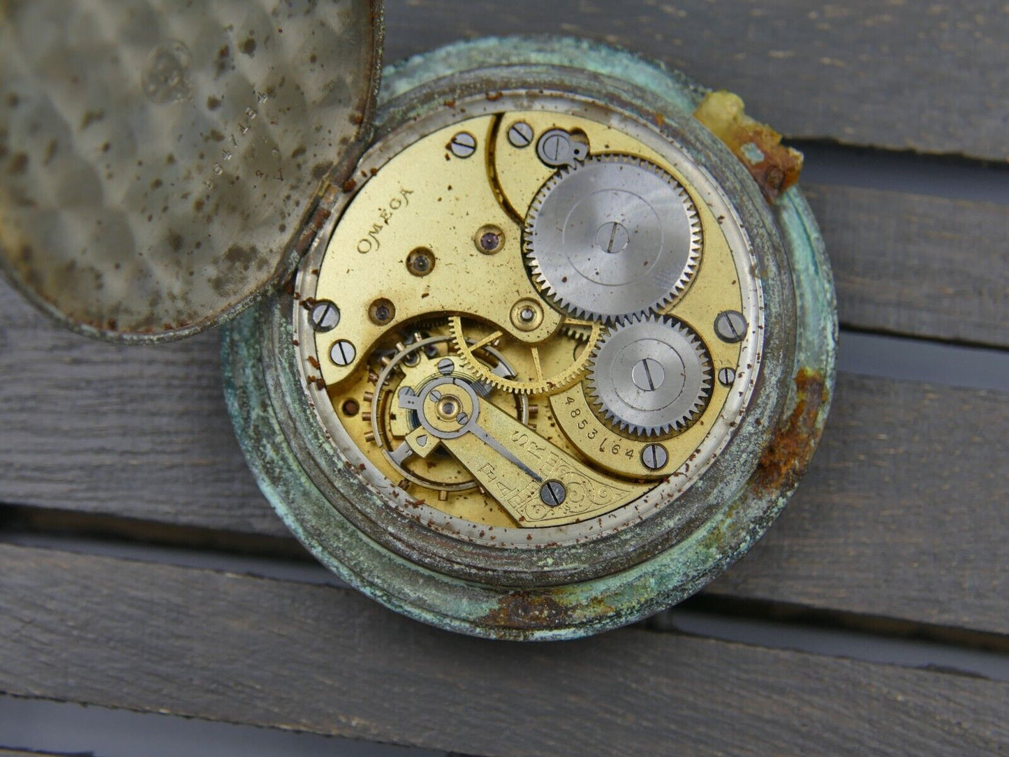 10's vintage watch Omega BIG clock cal. 18''' dashboard automobile 61cm RARE