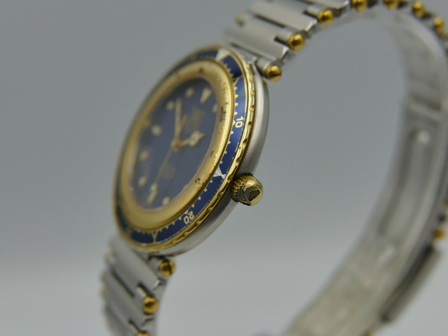 80's vintage watch Tag Heuer executive ref. 915.613 steel blue dial 35mm