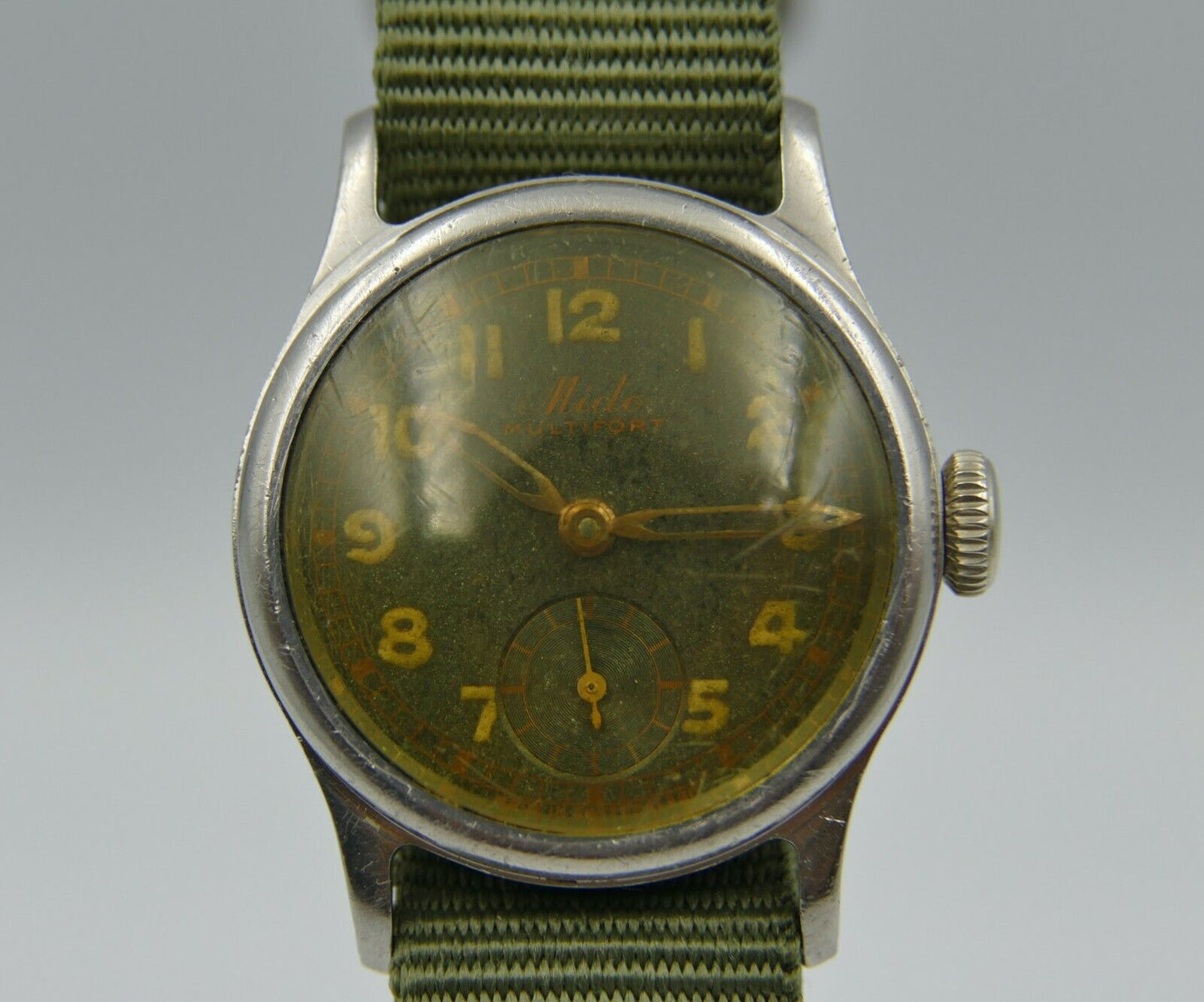 40's vintage watch military ww2 MIDO Multifort manual wind cal 6461 serviced