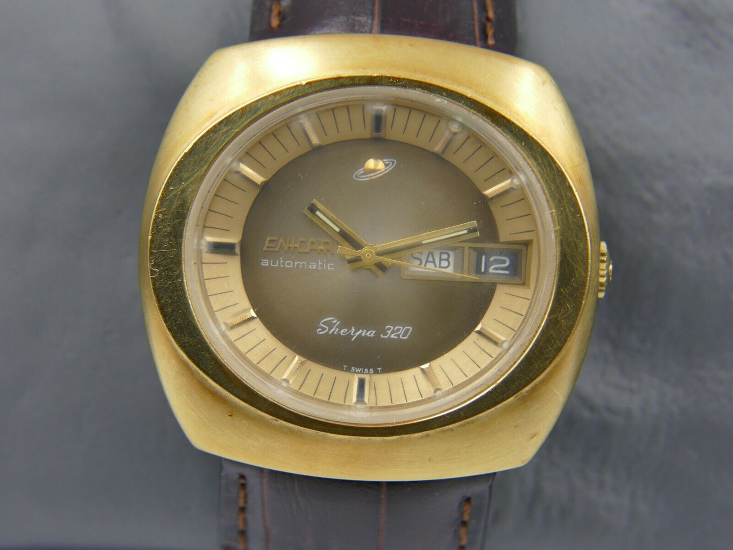 70's vintage watch mens Enicar Sherpa 320 ref 167-10-01 automatic cal. AR 167