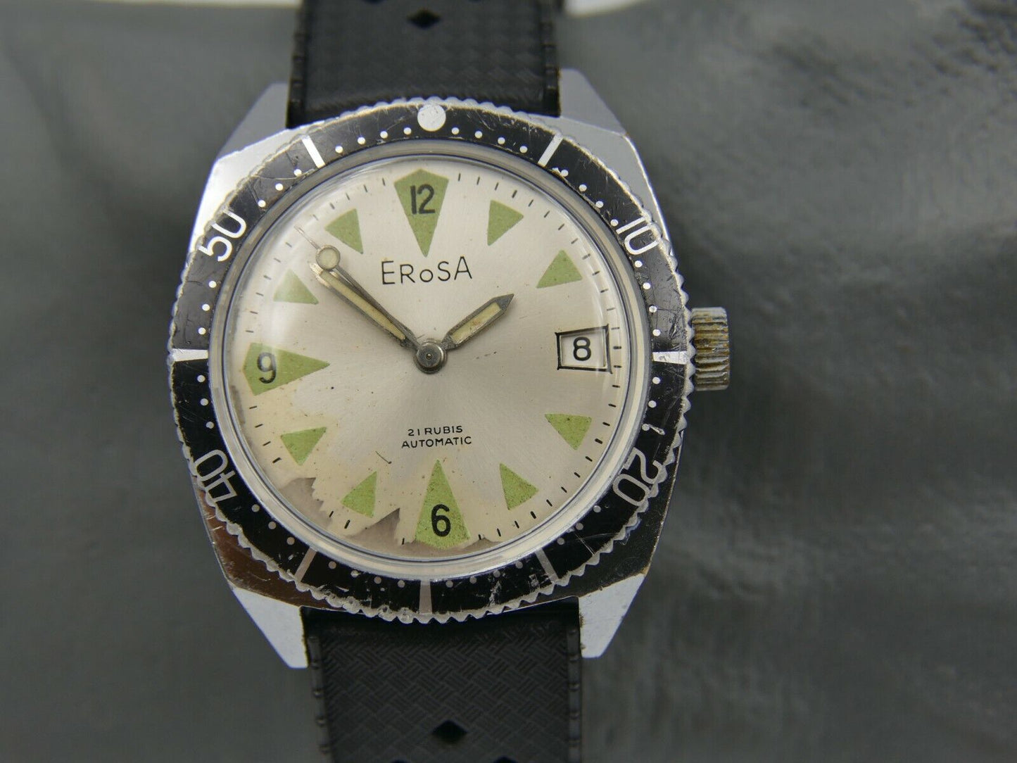70s vintage watch mens Erosa diver Automatic AS 1902 /03