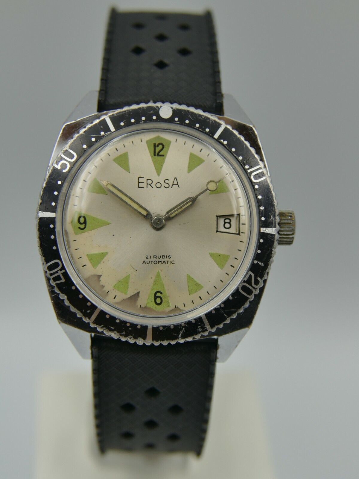70s vintage watch mens Erosa diver Automatic AS 1902 /03