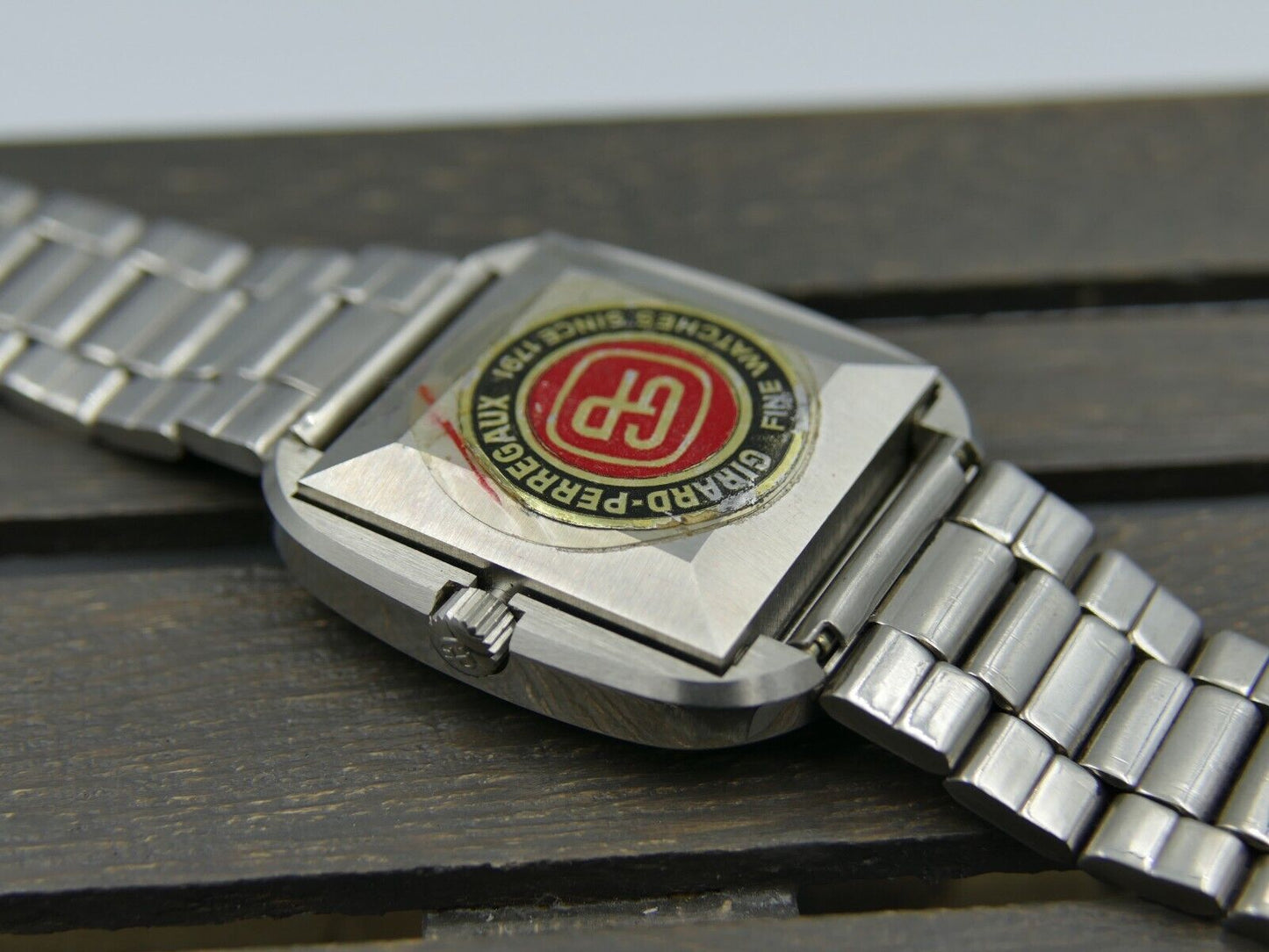70's N.O.S vintage watch mens Girard Perregaux gyromatic automatic 34.5mm blue
