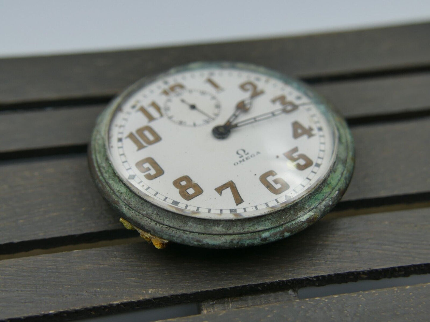 10's vintage watch Omega BIG clock cal. 18''' dashboard automobile 61cm RARE