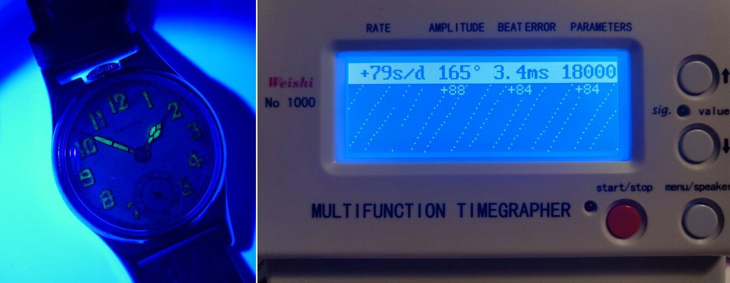 30's vintage watch mens Zenith lépine windingcrown at 12 cal. 12''' RARE