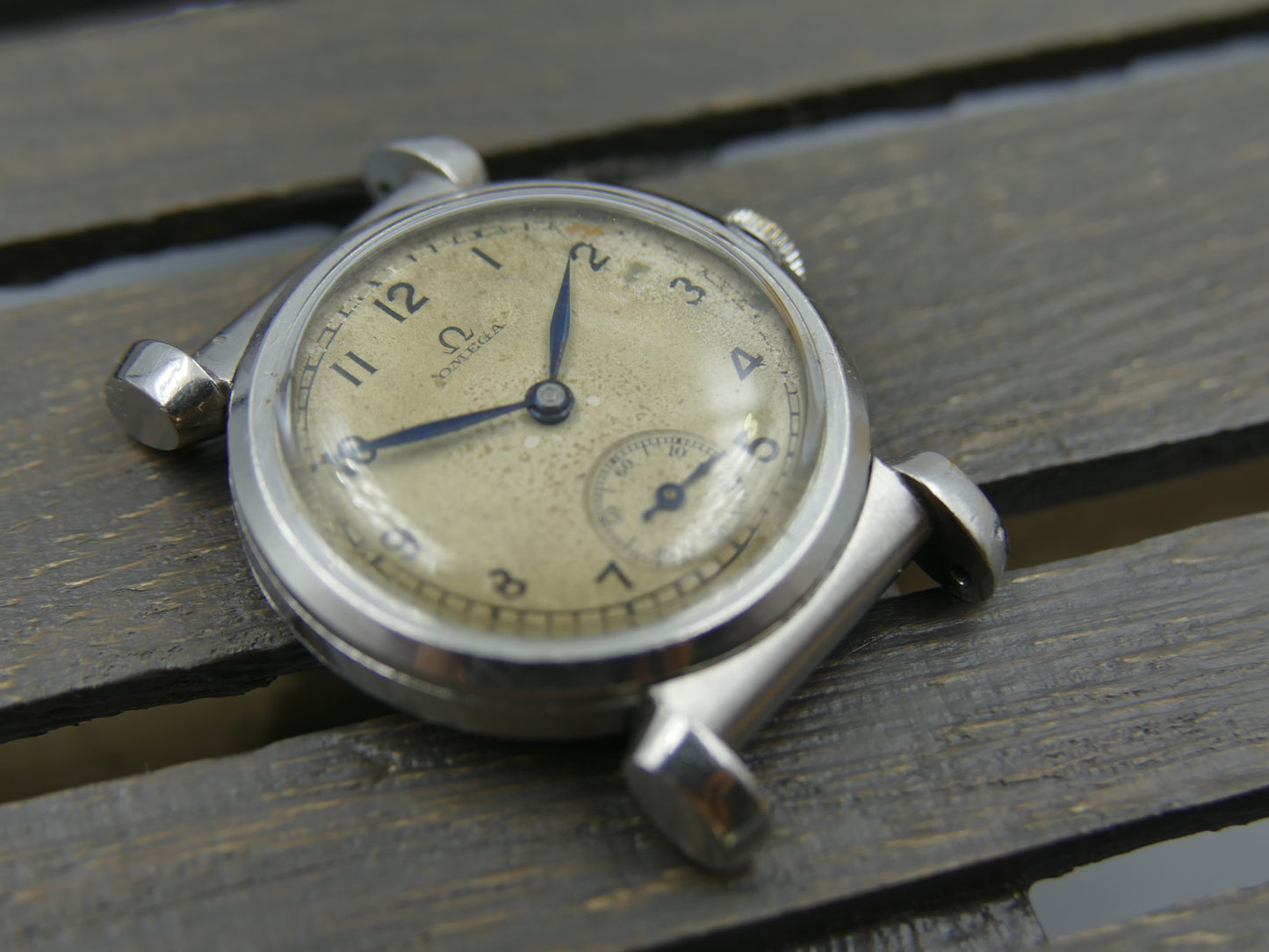 30's vintage watch Omega Art Deco ref. CK 615 Scarab style cal. 26.5 SOB