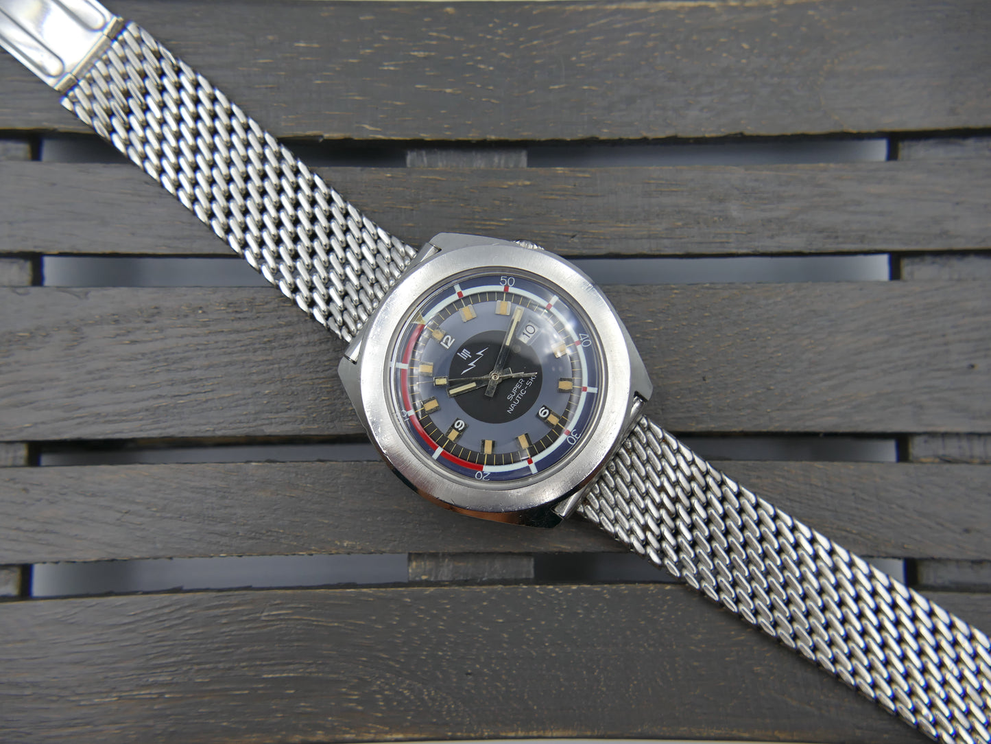 70's vintage watch mens Lip Nautic Ski super compressor 42mm diver ref. 60.592
