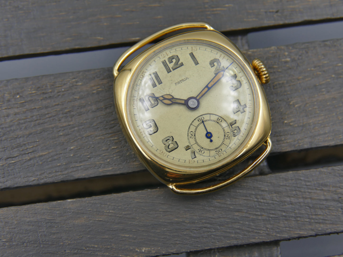 10's vintage watch mens cushion Patria sister omega manual wind 13''' serviced