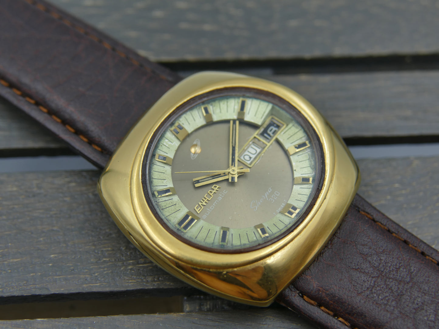 70's vintage watch mens Enicar Sherpa 320 ref 167-10-01 automatic cal. AR 167