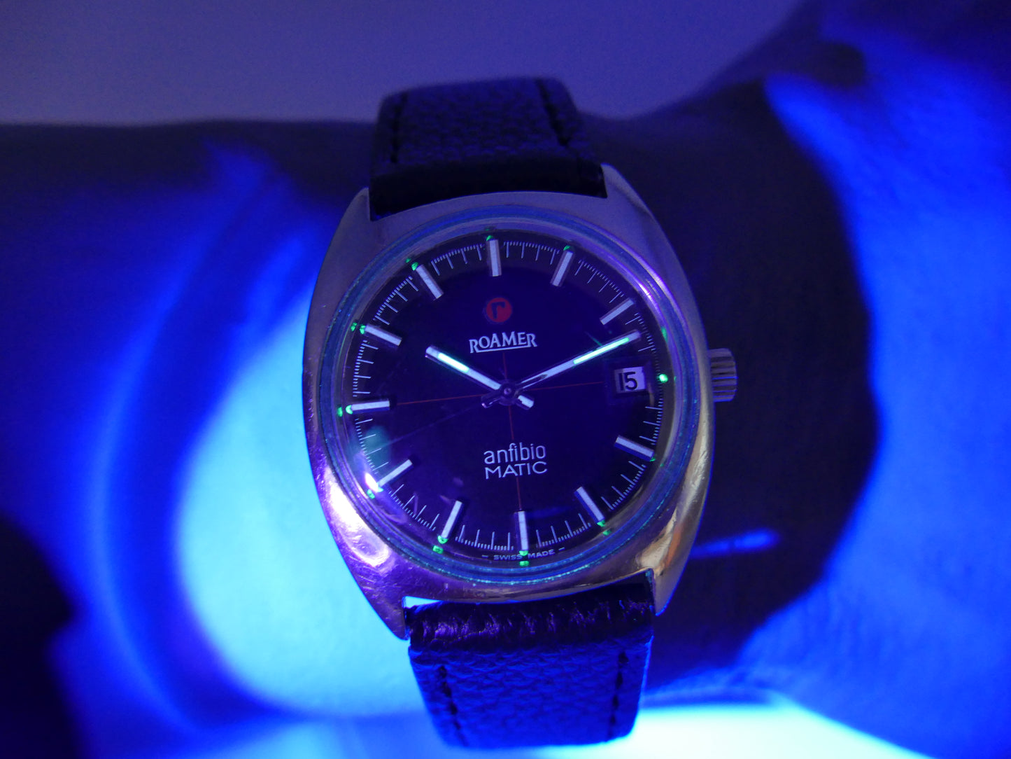 70s vintage watch Roamer anfibio Matic automatic ref 479-1120.012