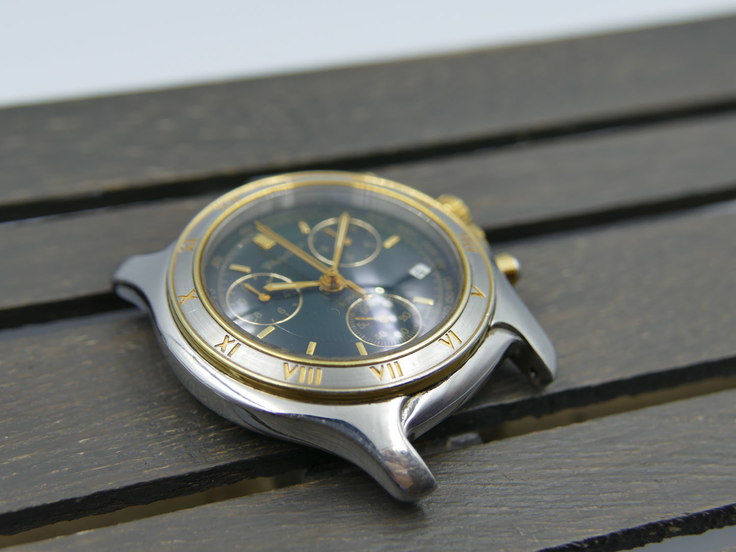 Watch mens Philip Watch Chronograph quartz ETA 251.262 steel case 42mm RARE