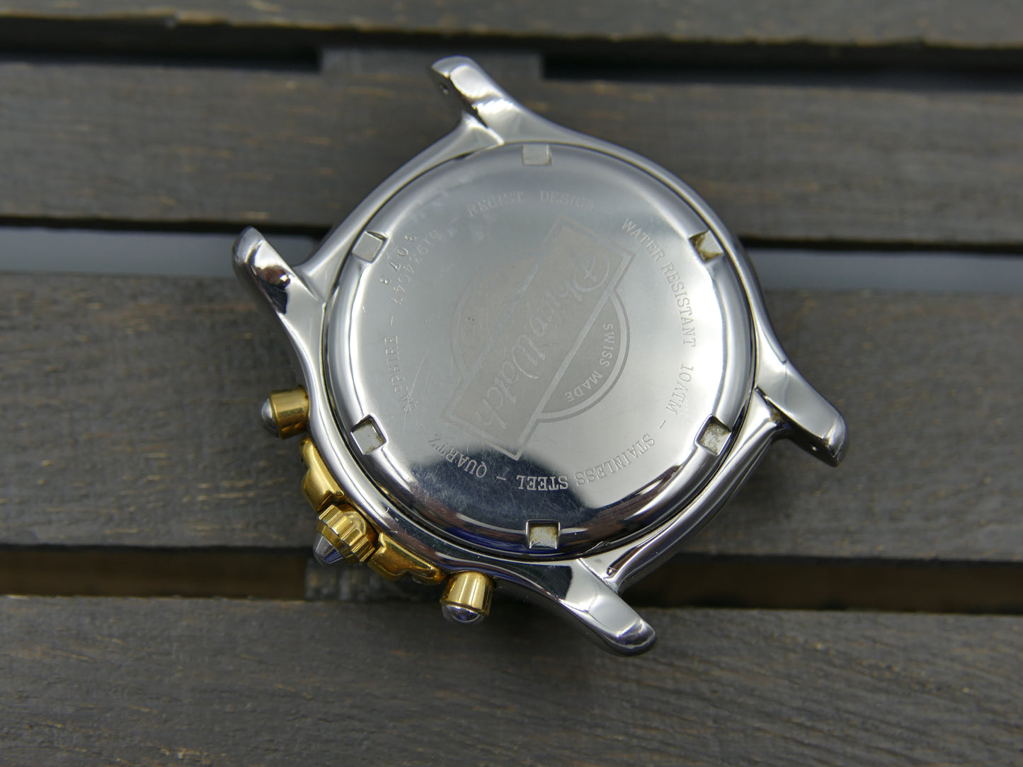 Watch mens Philip Watch Chronograph quartz ETA 251.262 steel case 42mm RARE