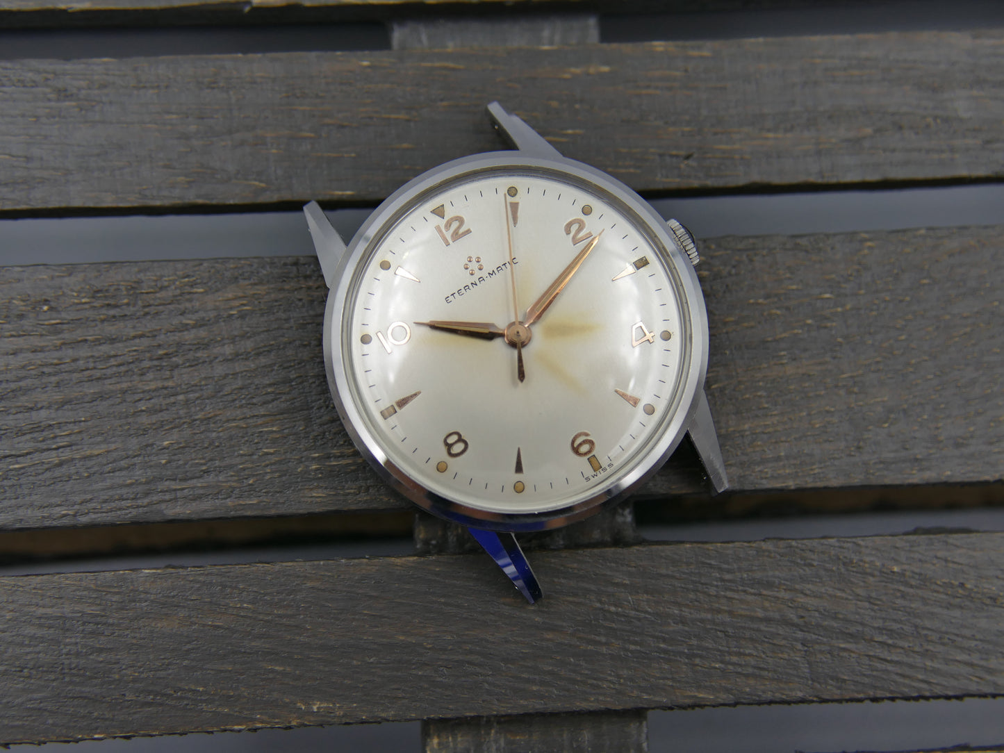 50's vintage watch mens Eterna Matic automatic cal. 1416U serviced 34mm