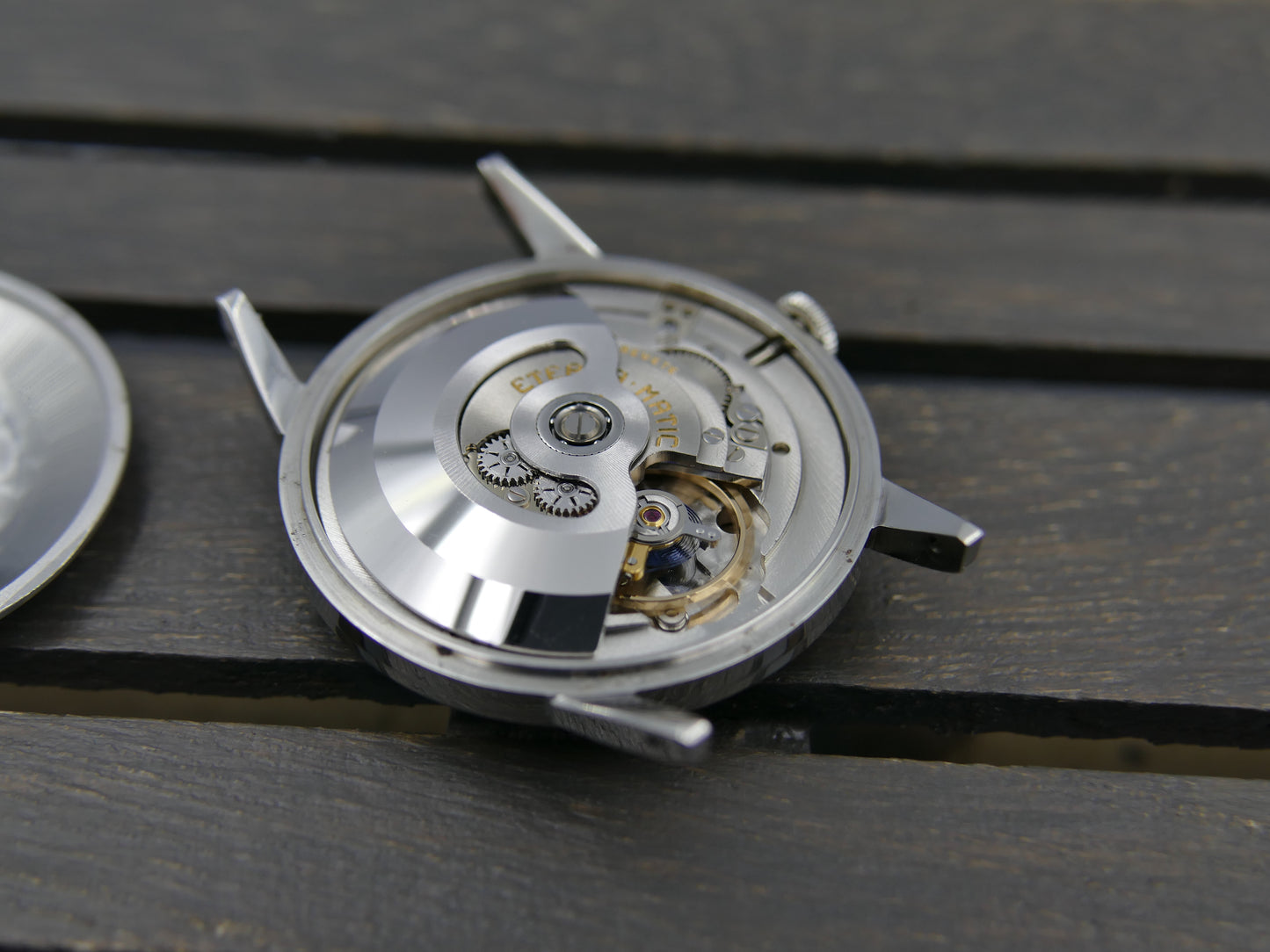 50's vintage watch mens Eterna Matic automatic cal. 1416U serviced 34mm