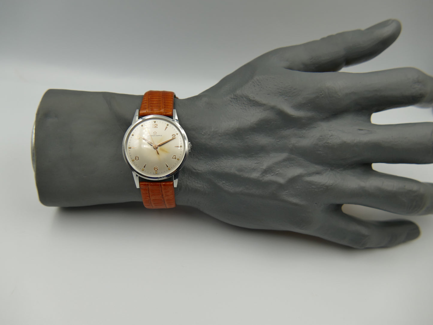50's vintage watch mens Eterna Matic automatic cal. 1416U serviced 34mm