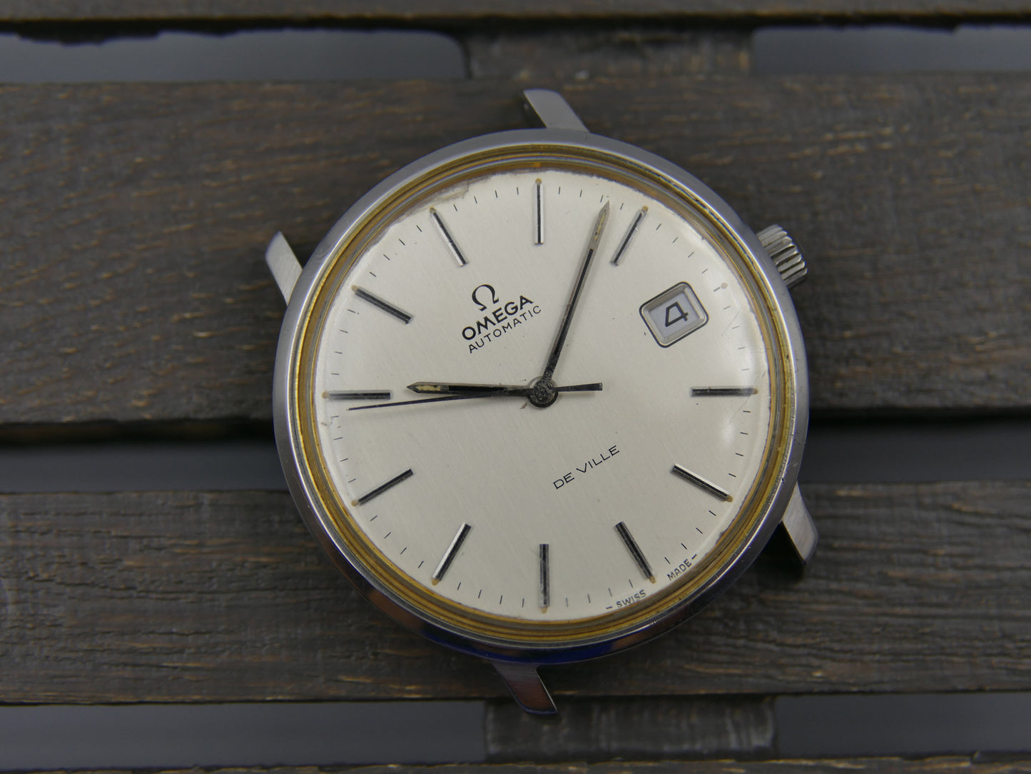 70s vintage watch mens Omega De Ville ref 166.0134 automatic 1012 SS serviced