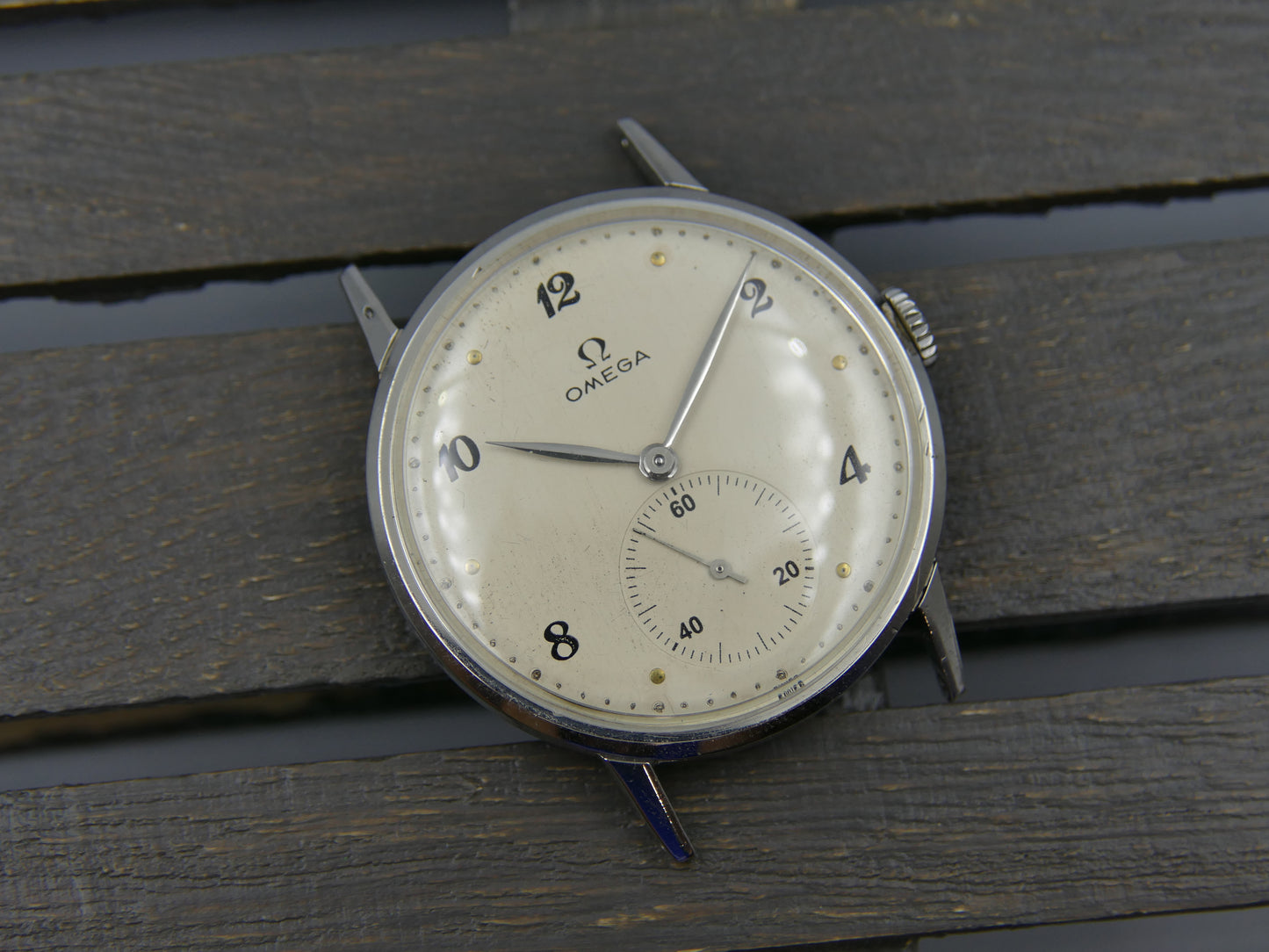 40's vintage watch mens Omega ref. 2272 -6 jumbo oversize 37mm rare