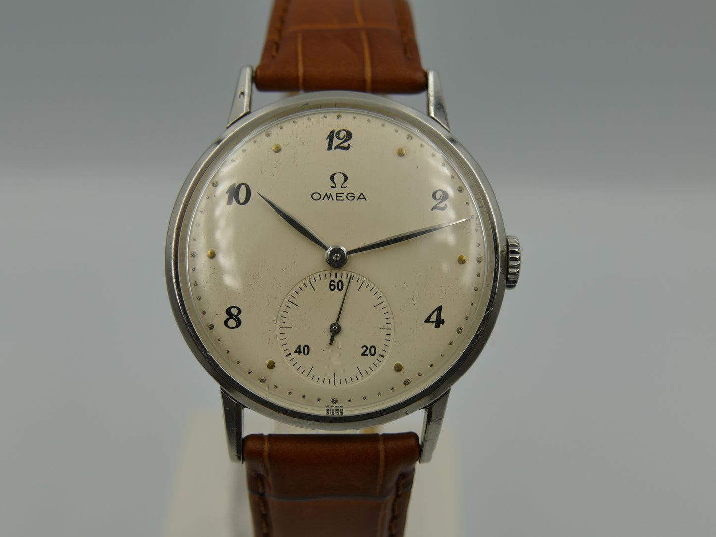 40's vintage watch mens Omega ref. 2272 -6 jumbo oversize 37mm rare