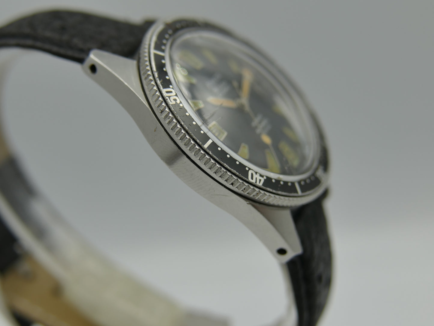 60's vintage watch mens Anker de luxe SKIN DIVER ref 8755 Pre superman 37mm