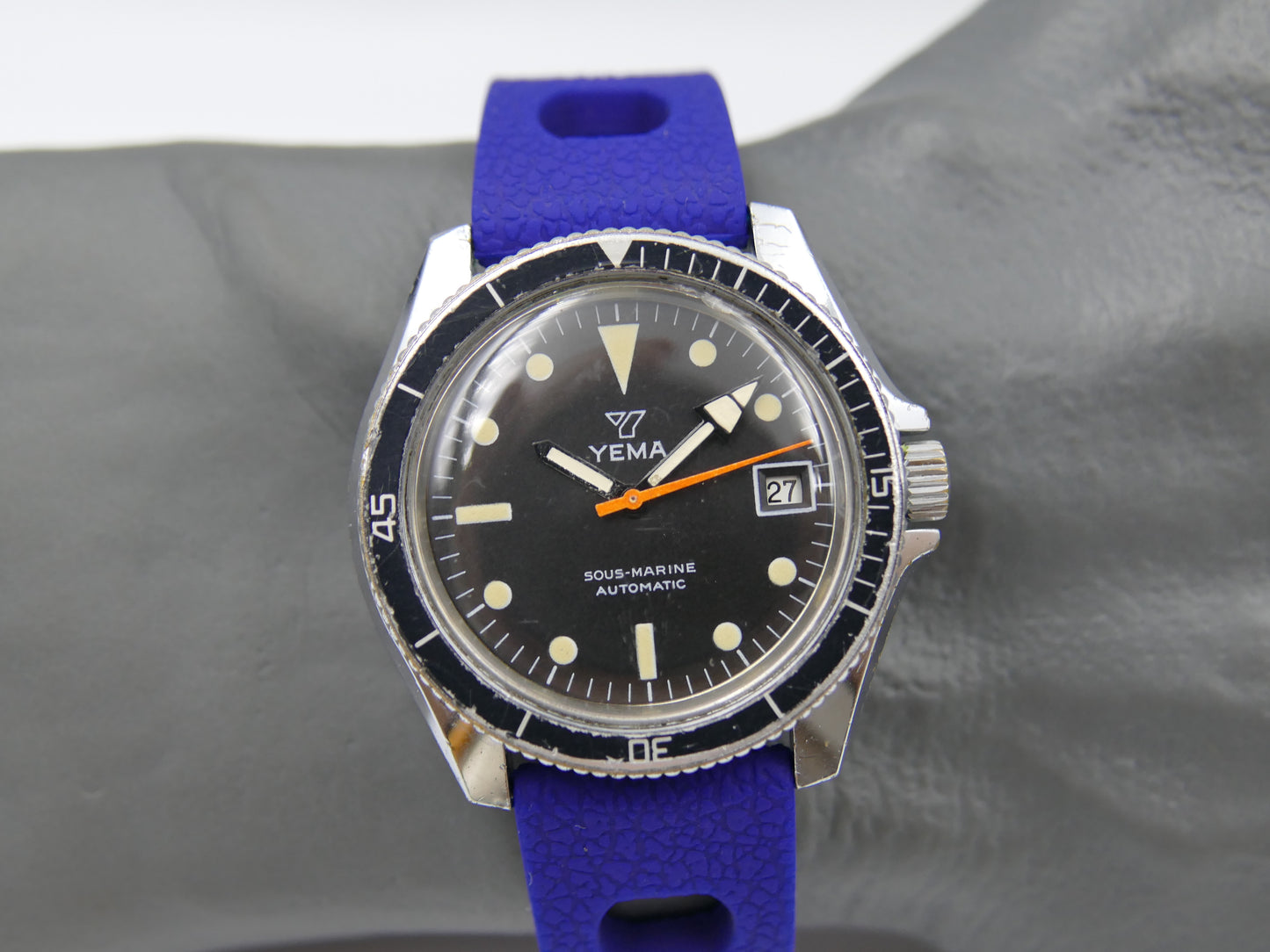 60's vintage watch mens Yema ref. 55 002 1 Sous marine diver plongee automatic