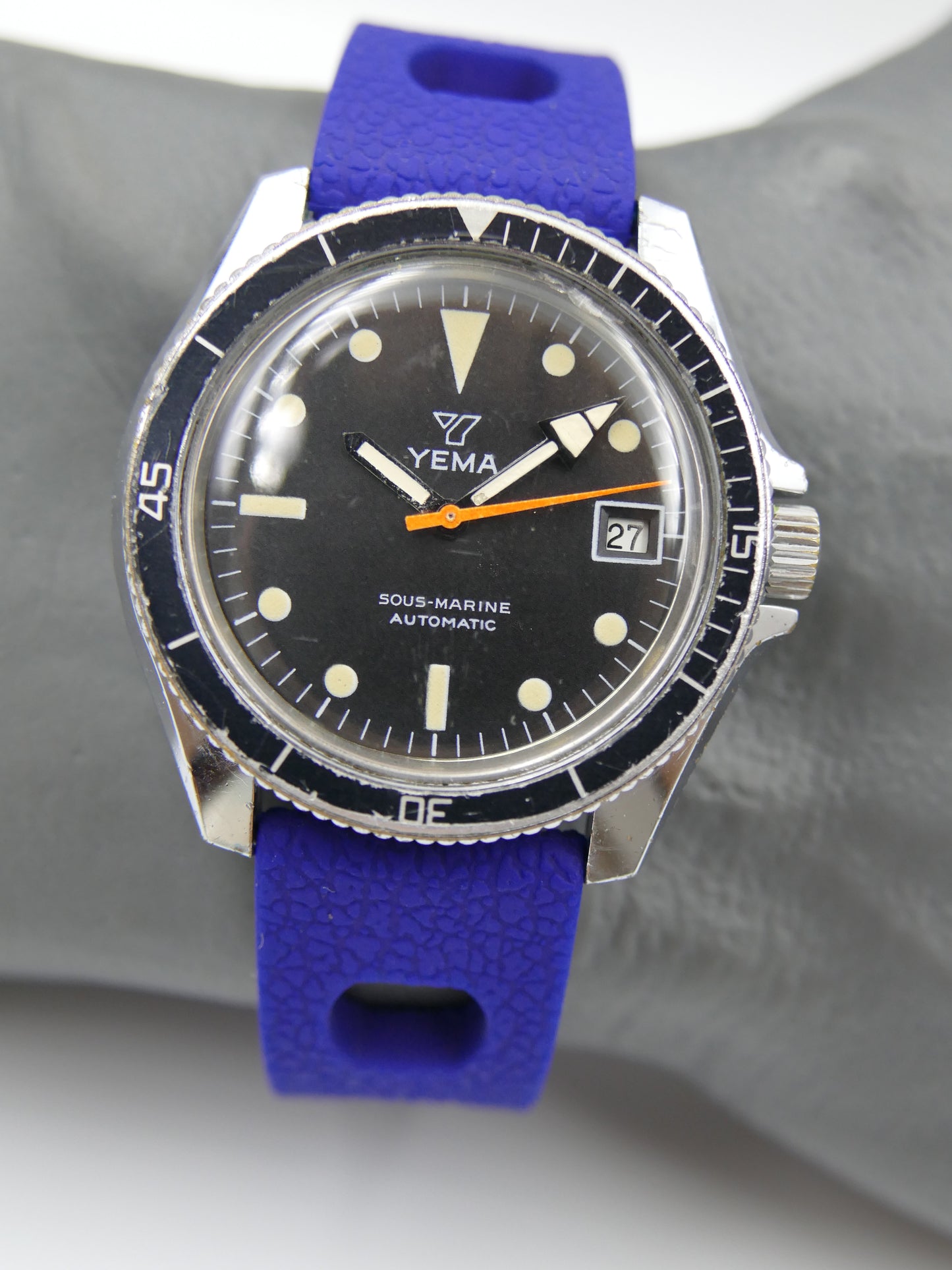 60's vintage watch mens Yema ref. 55 002 1 Sous marine diver plongee automatic