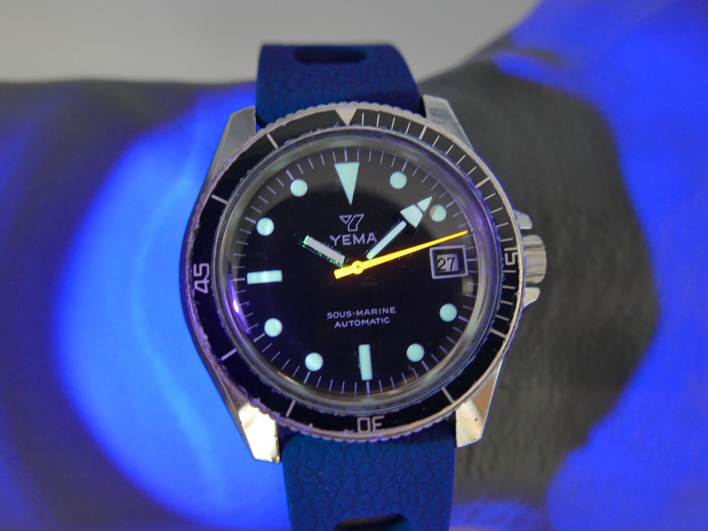 60's vintage watch mens Yema ref. 55 002 1 Sous marine diver plongee automatic
