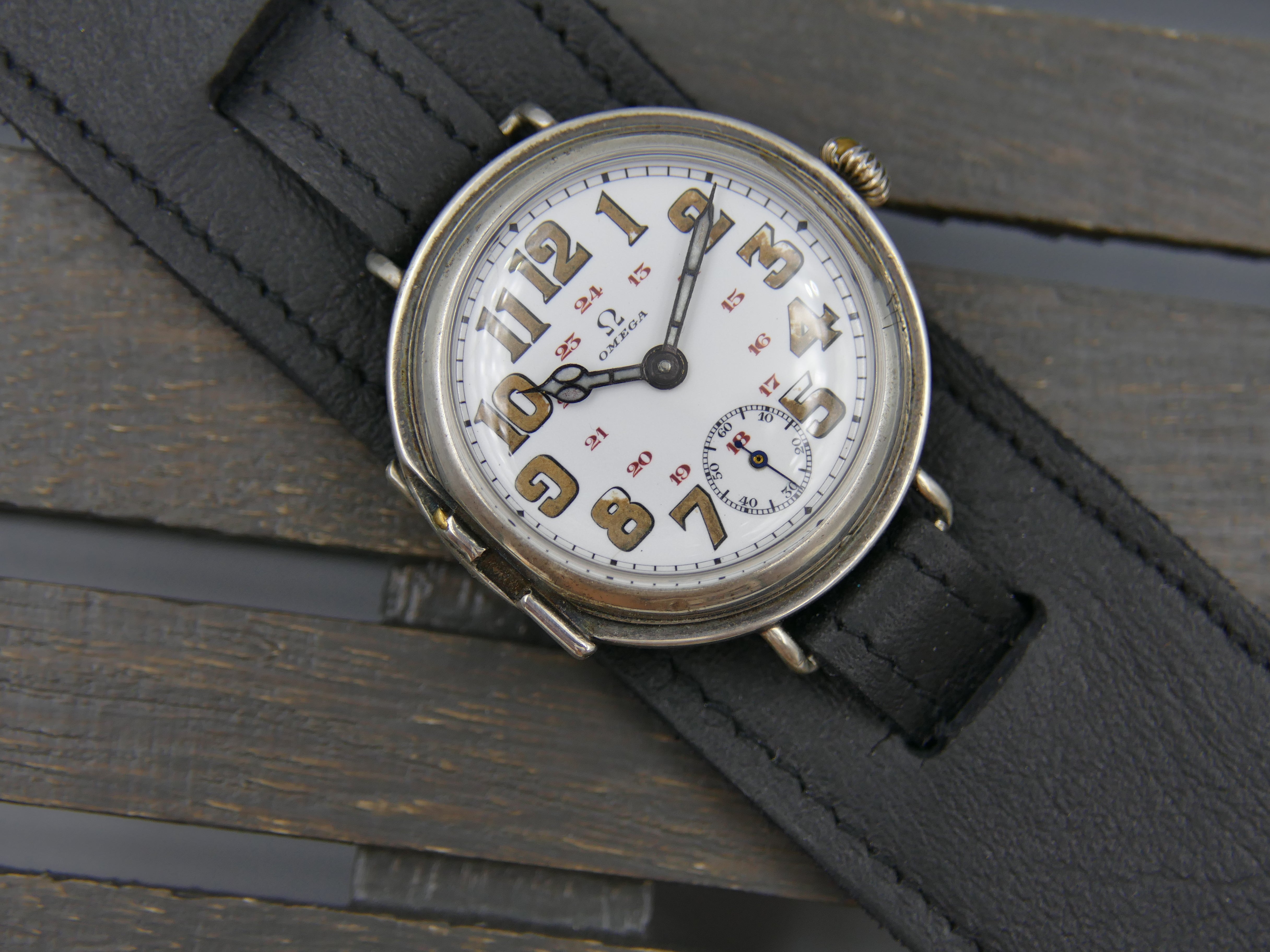 10's vintage watch WW1 Oficcer Omega trench 13