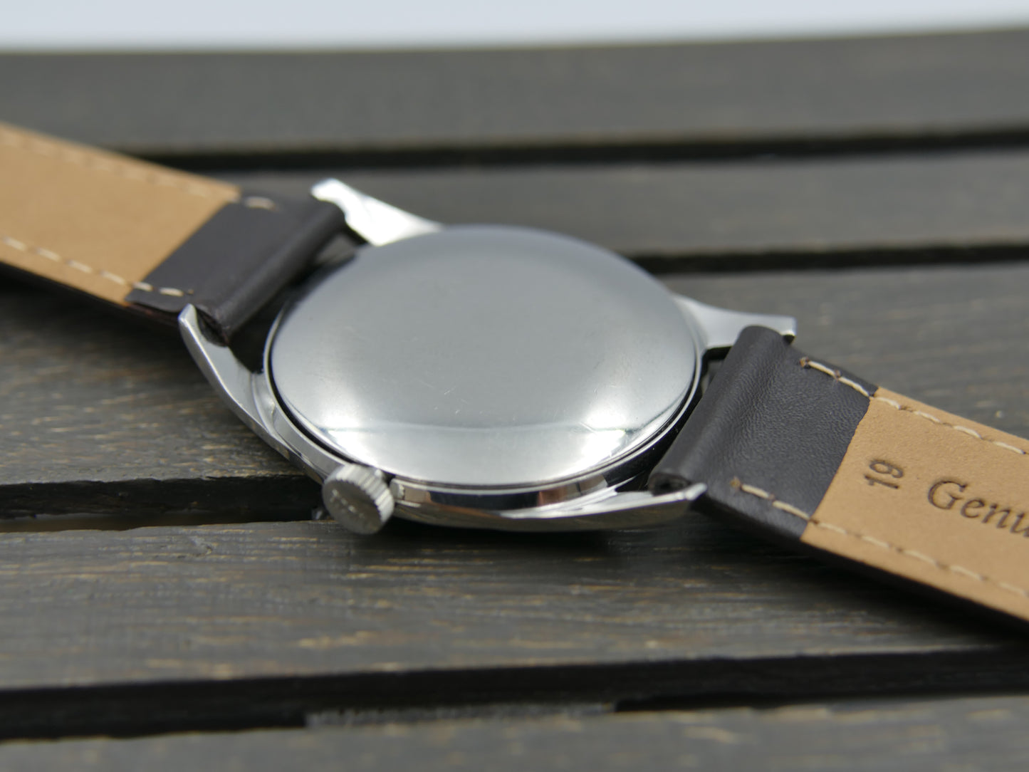 60's vintage dress watch mens Bulova flat manual wind 11 AF steel serviced