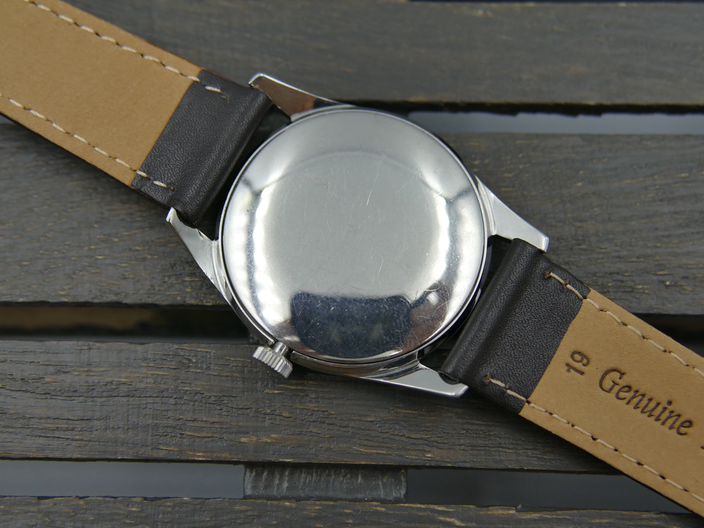 60's vintage dress watch mens Bulova flat manual wind 11 AF steel serviced