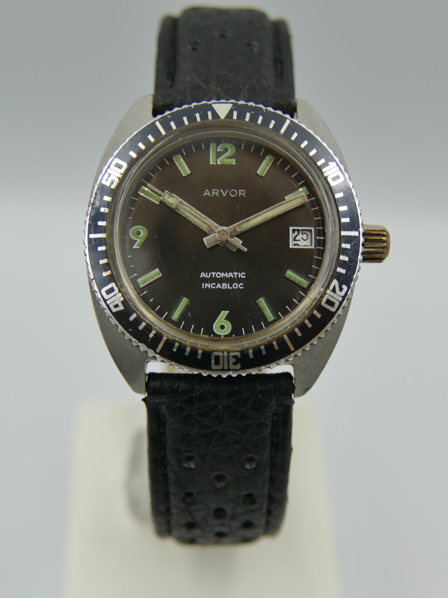 vintage watch mens diver Arvor automatic FE steel
