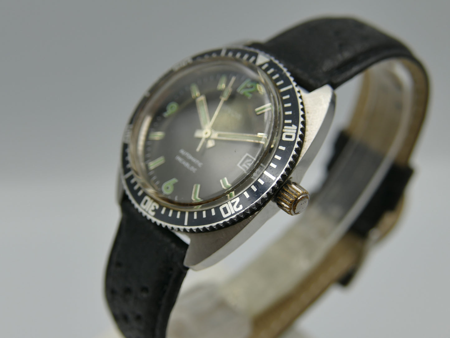 vintage watch mens diver Arvor automatic FE steel
