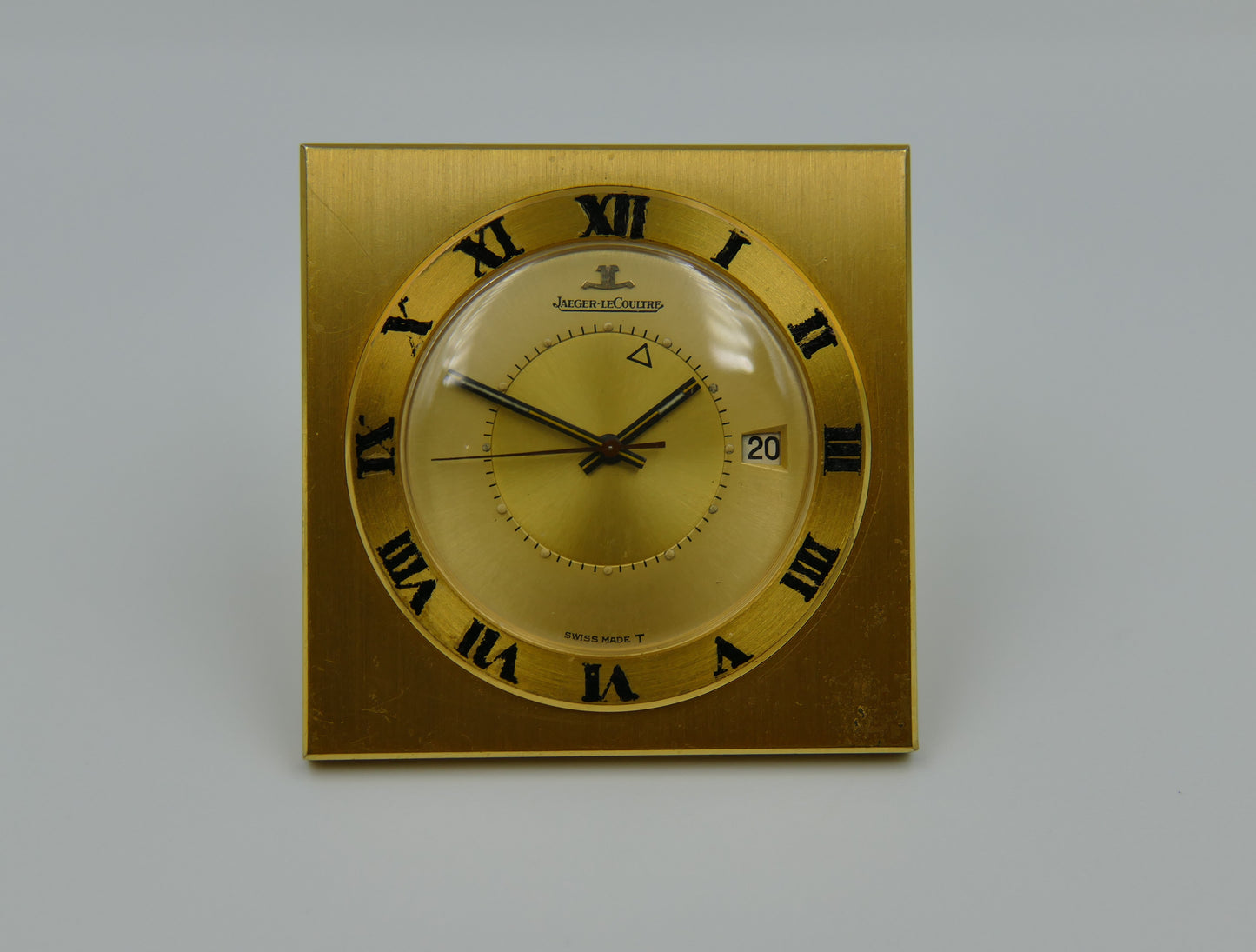 60's vintage desk alarm clock travel Jaeger-LeCoultre Memovox serviced