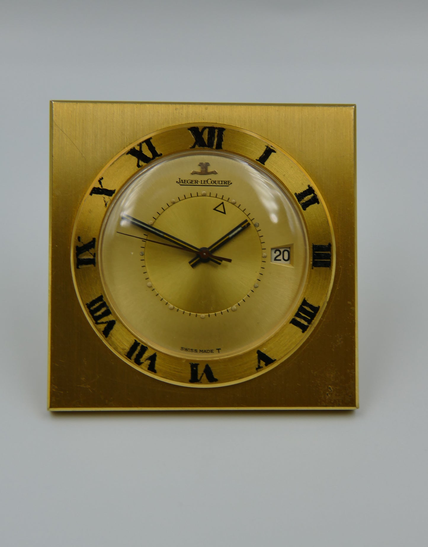 60's vintage desk alarm clock travel Jaeger-LeCoultre Memovox serviced