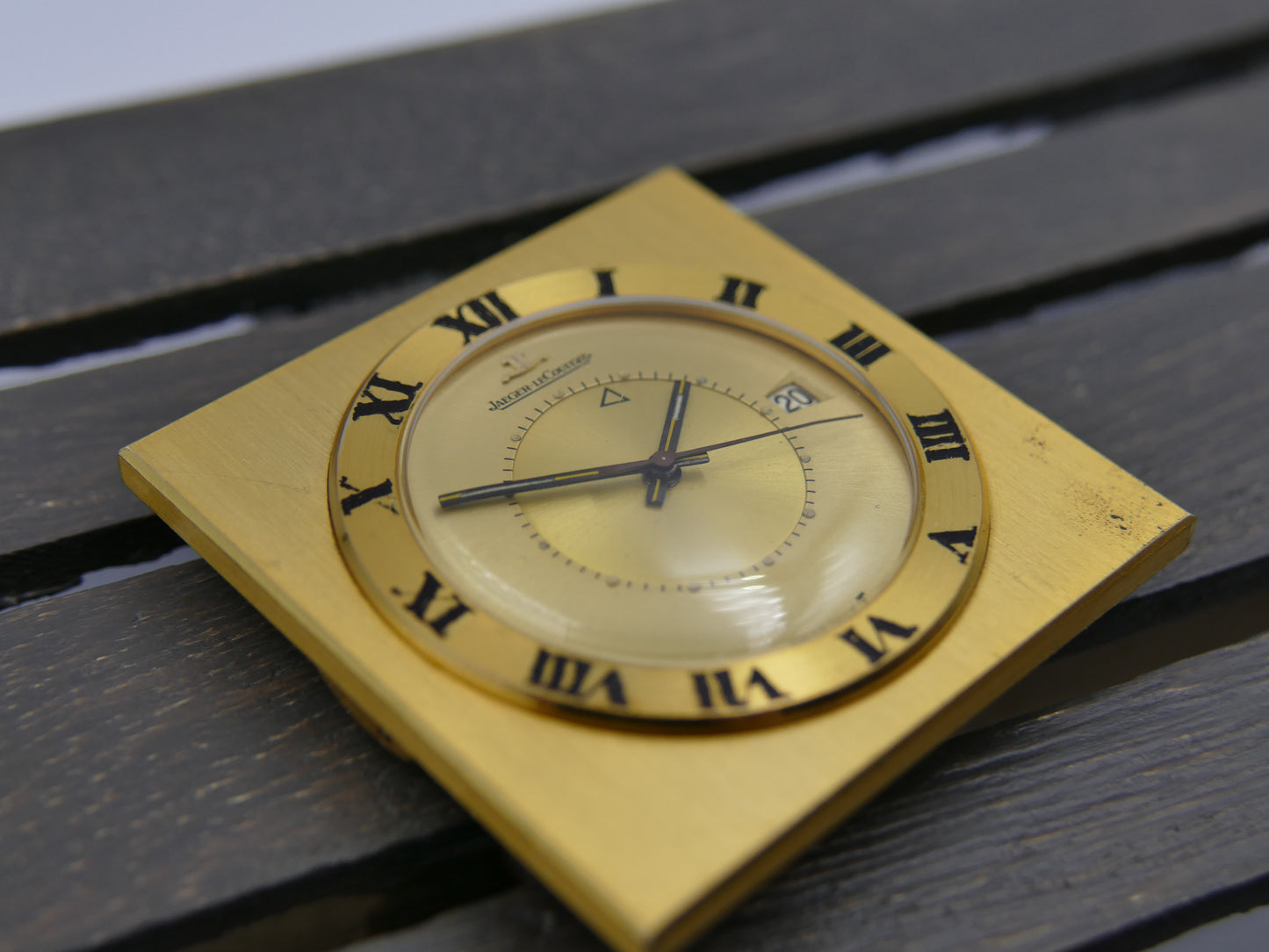 60's vintage desk alarm clock travel Jaeger-LeCoultre Memovox serviced