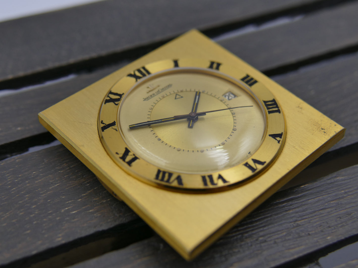 60's vintage desk alarm clock travel Jaeger-LeCoultre Memovox serviced