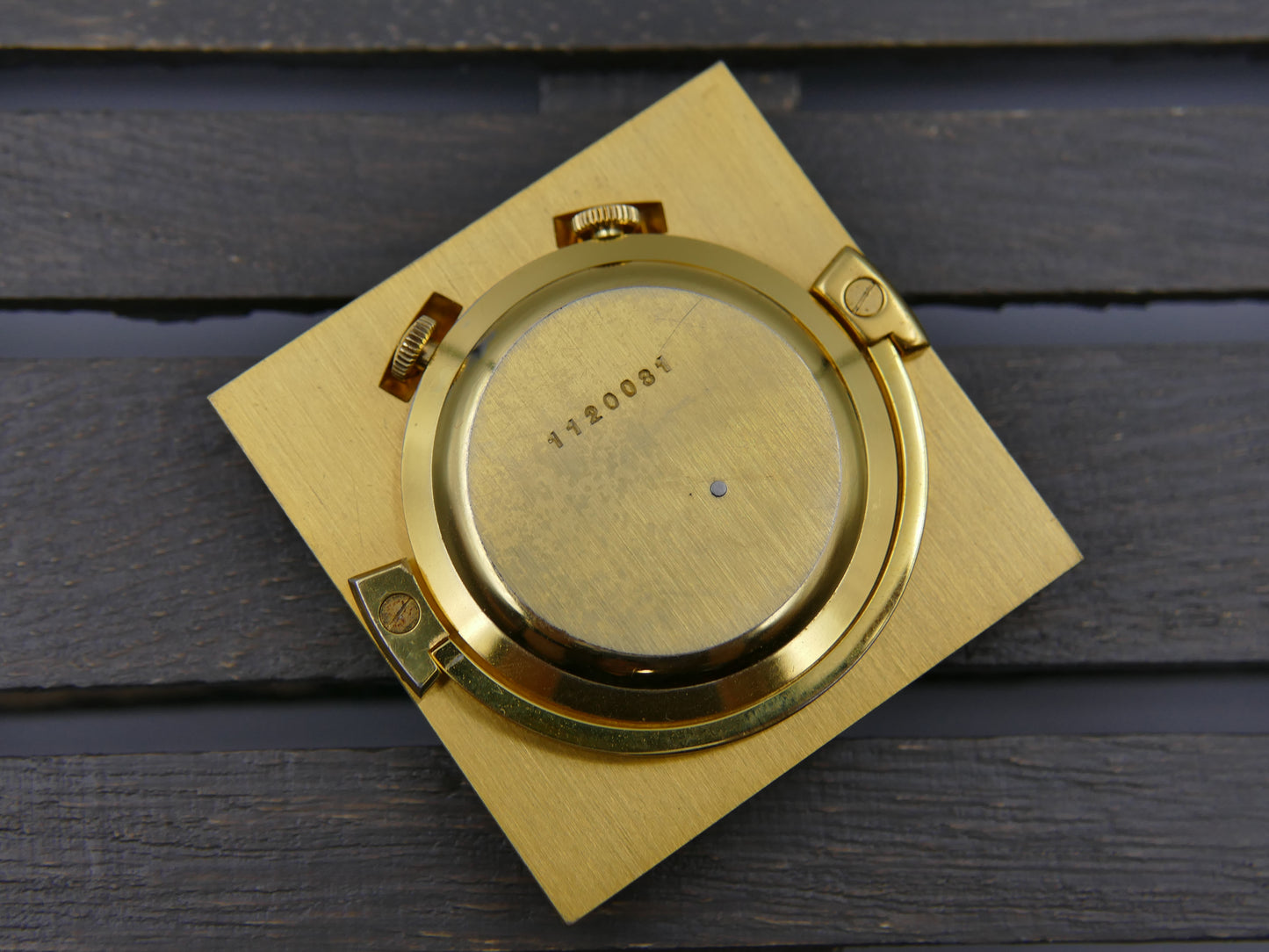 60's vintage desk alarm clock travel Jaeger-LeCoultre Memovox serviced