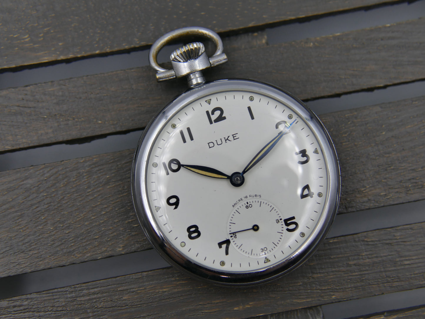 vintage pocket gousset watch DUKE manual wind Parrenin HP 40
