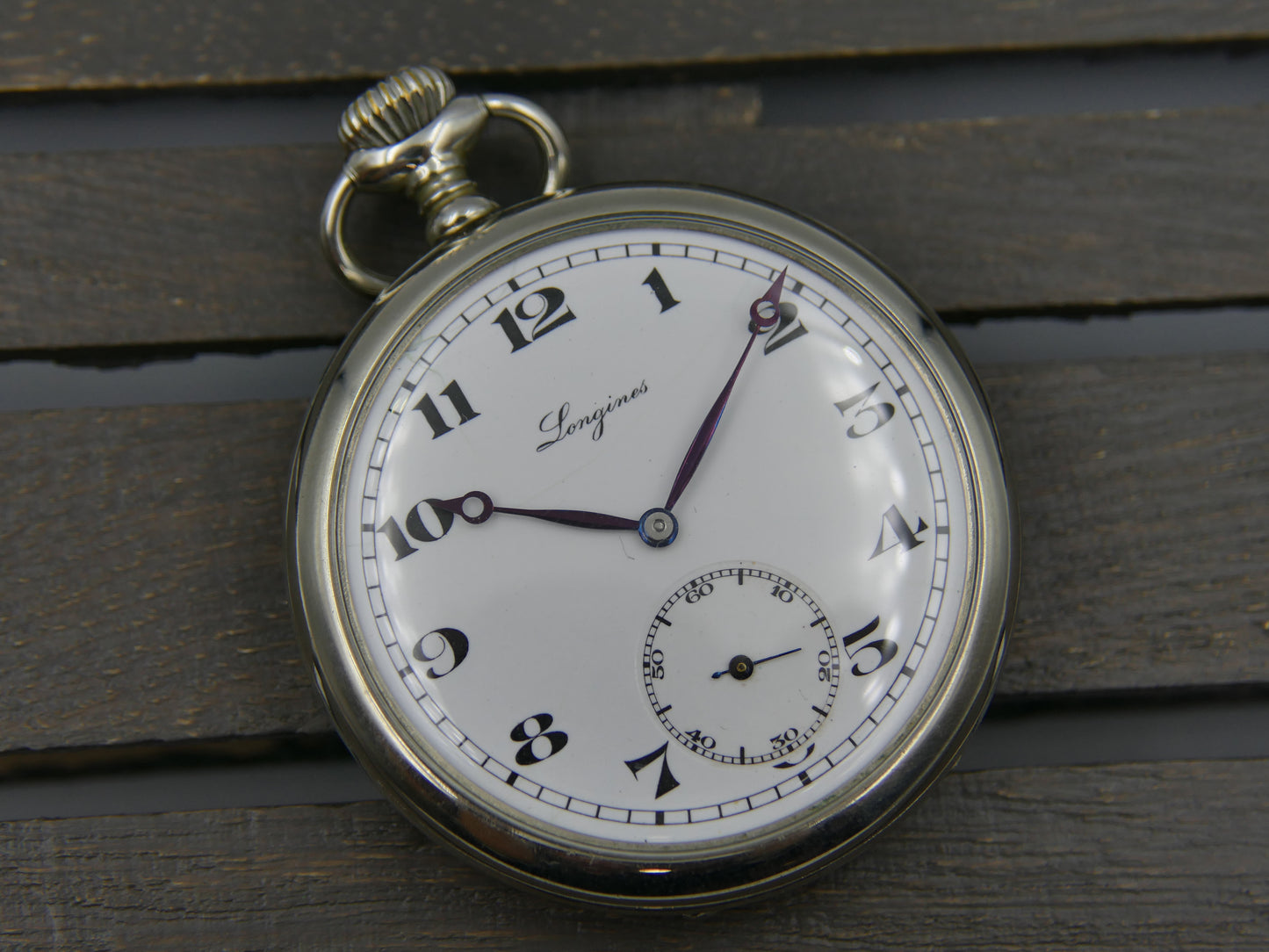 1927 vintage pocket gousset watch Longines manual wind