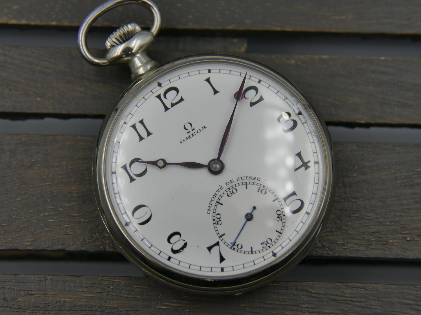 1923 vintage pocket gousset watch Omega 40.6 LT manual wind