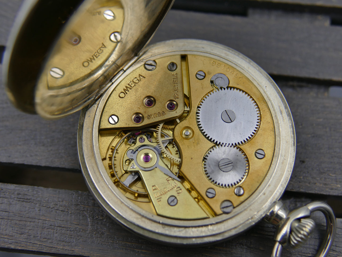 1939 vintage pocket gousset watch Omega 38.5L.T1 15 Jewels manual wind
