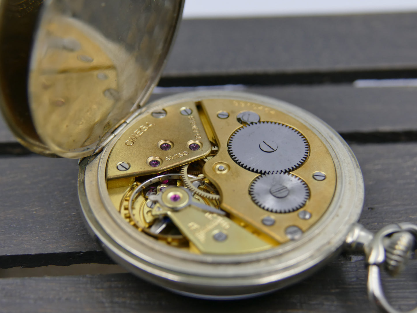 1939 vintage pocket gousset watch Omega 38.5L.T1 15 Jewels manual wind