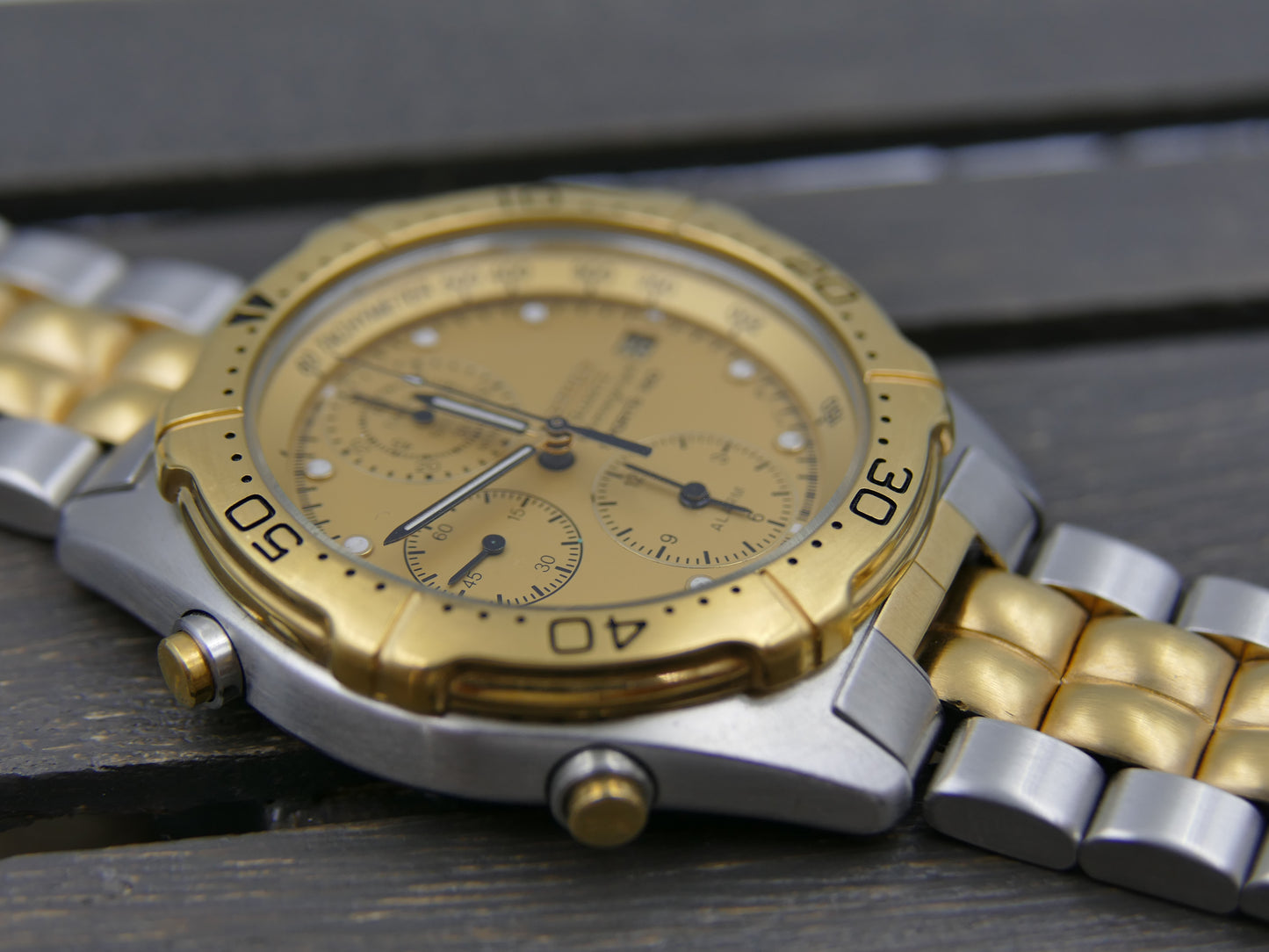 90's vintage watch mens Seiko 7T42-6A00 Chronograph sports 150 alarm MINT w/box