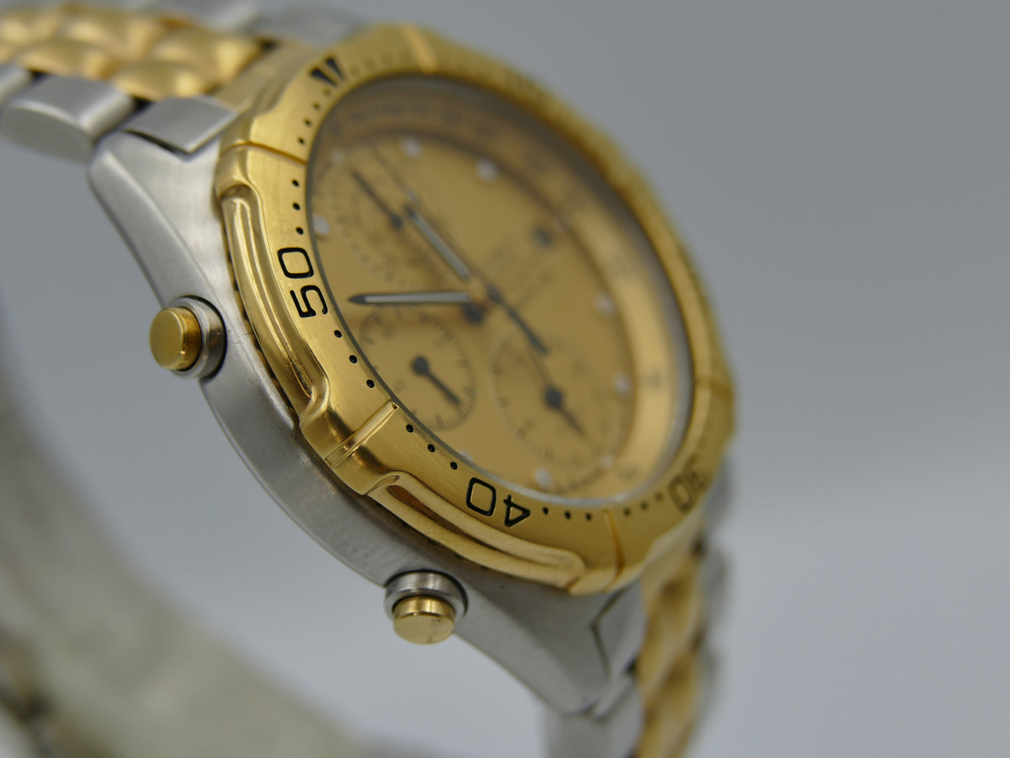 90's vintage watch mens Seiko 7T42-6A00 Chronograph sports 150 alarm MINT w/box