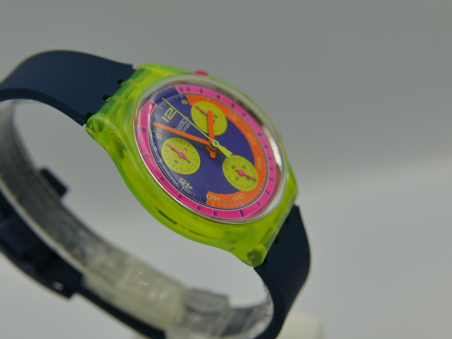 90s vintage watch mens Swatch GRAND PRIX SCJ101 chronograph quartz serviced