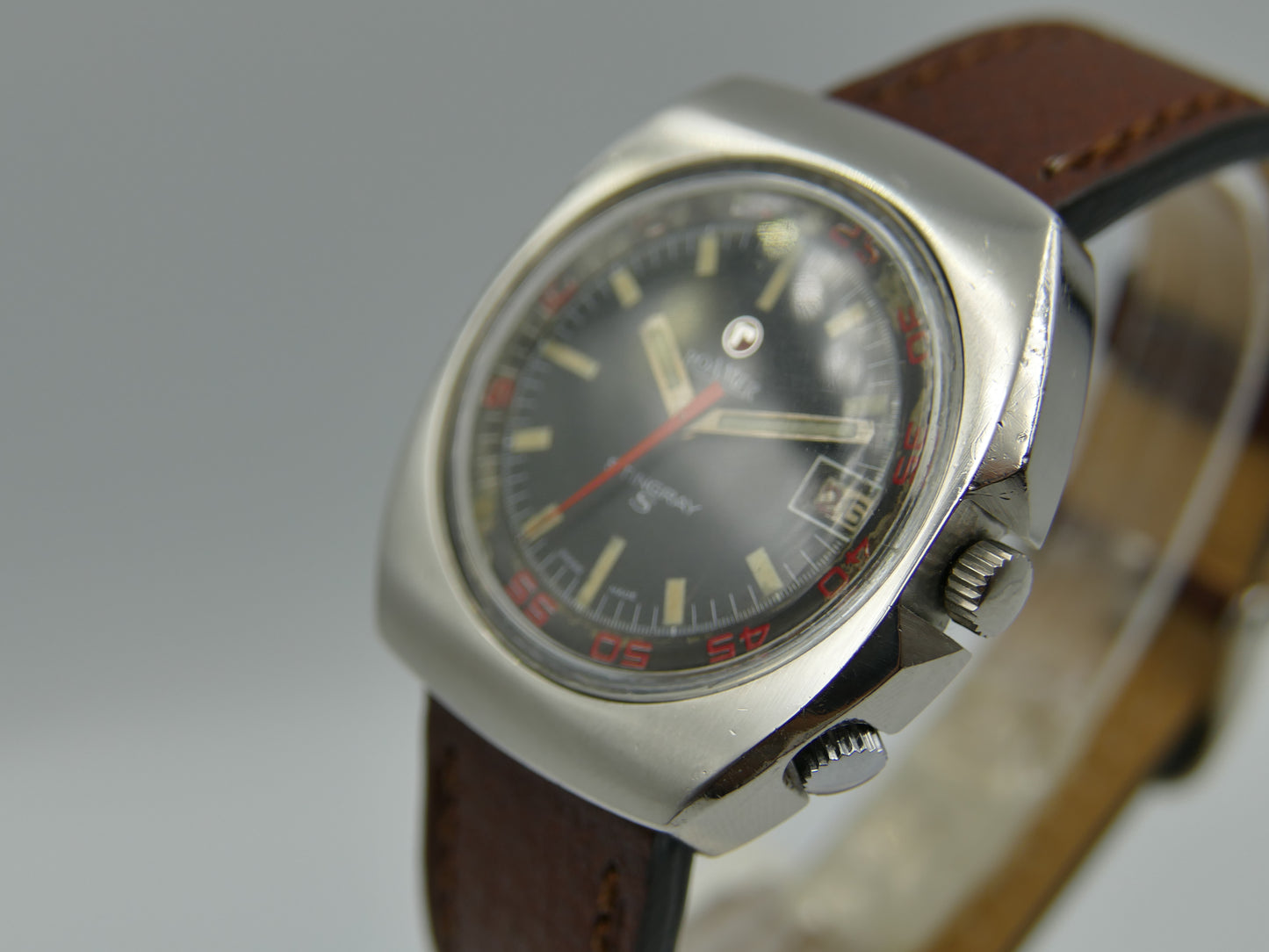 70s vintage watch mens Roamer Stingray S automatic diver 660ft Ref 471-9120.605
