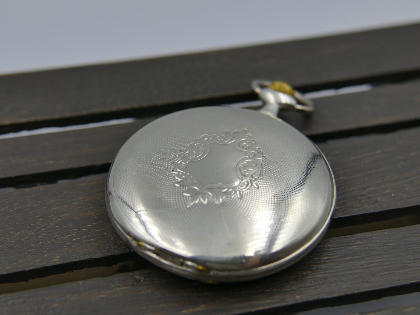 1908 vintage pocket gousset watch solid silver 0.900 savonnette Omega 17’’’
