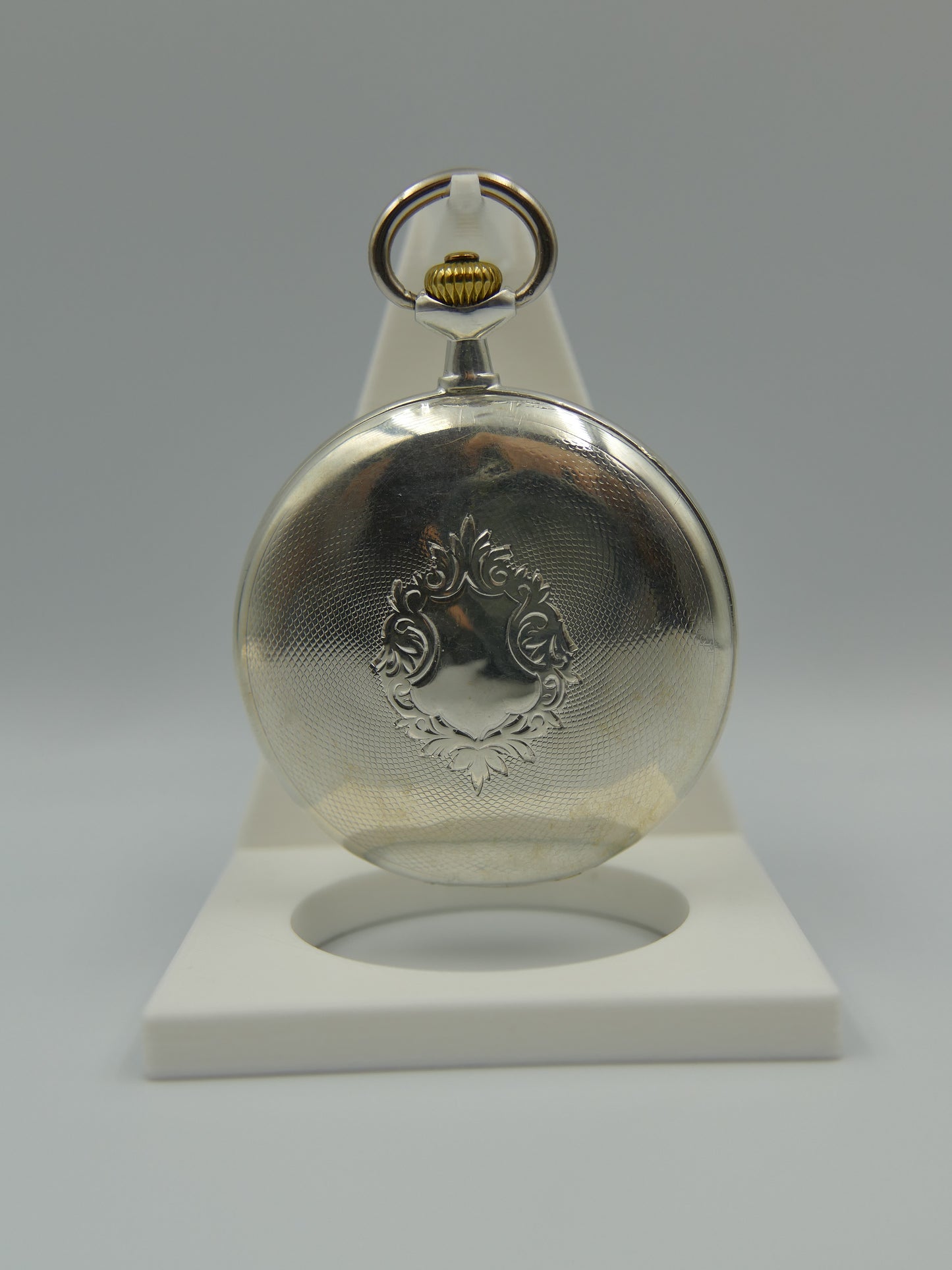 1908 vintage pocket gousset watch solid silver 0.900 savonnette Omega 17’’’