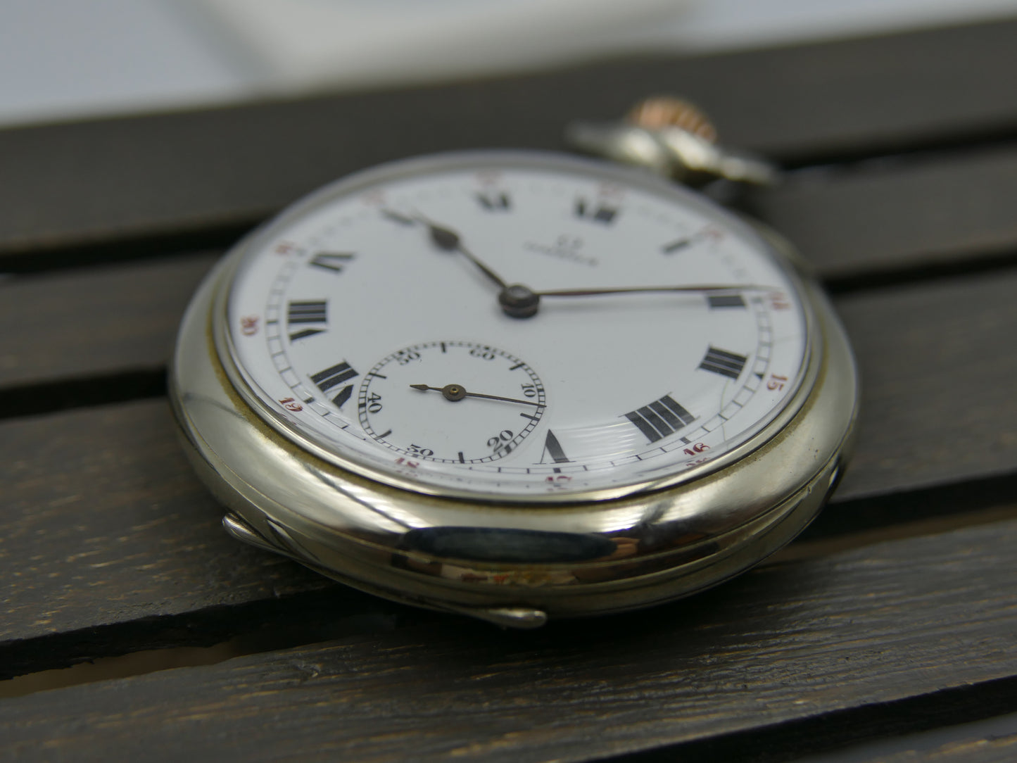 1915 vintage pocket gousset watch Omega 19’’’ serviced