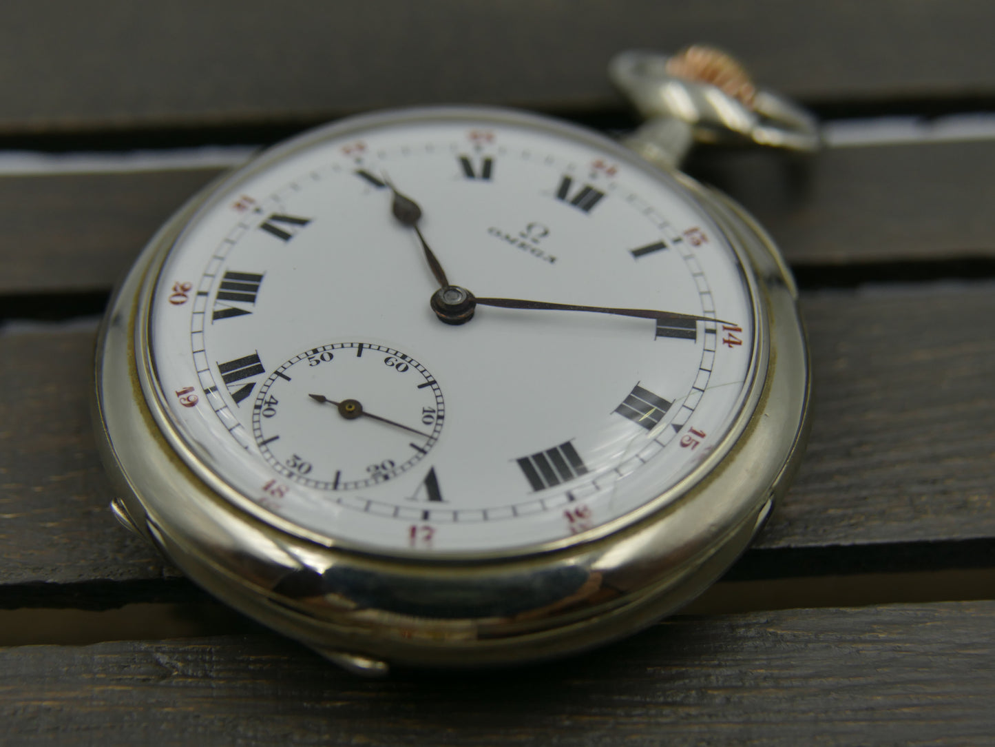 1915 vintage pocket gousset watch Omega 19’’’ serviced
